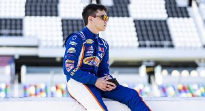 Jake Drew looks on during ARCA Testing at Daytona International Speedway on January 14, 2022 in Daytona Beach, Florida. (Photo by James Gilbert/NASCAR)