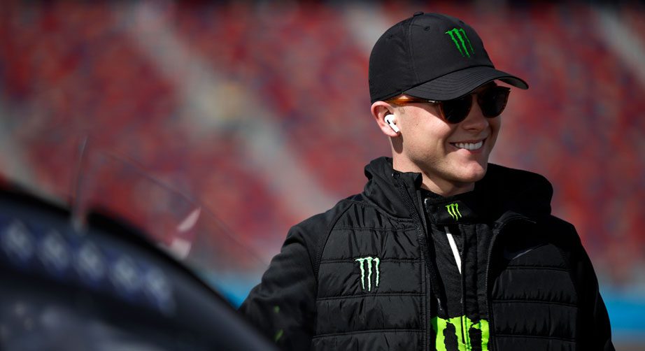 Ty Gibbs stands on pit road at Phoenix Raceway
