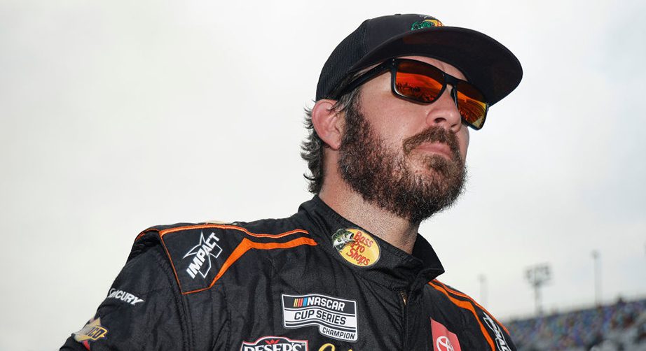 Truex looks on