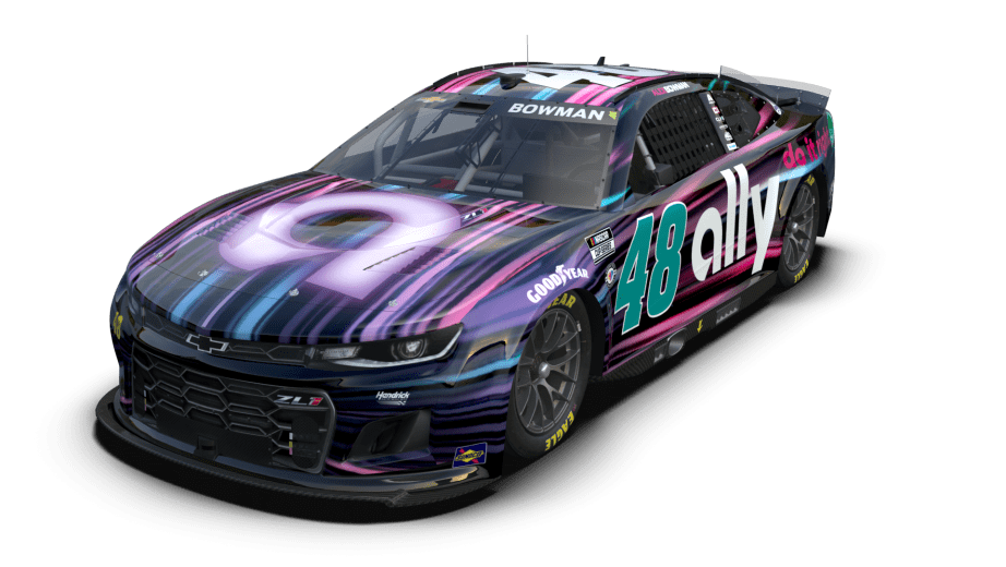 The black nighttime design for Alex Bowman's No. 48 Ally Chevrolet.
