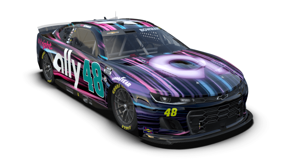 The black nighttime design for Alex Bowman's No. 48 Ally Chevrolet.