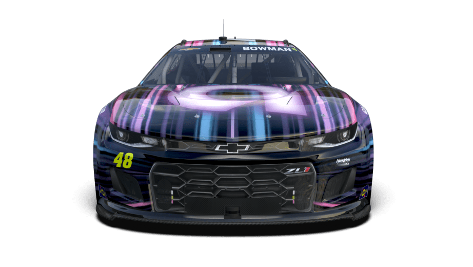 The black nighttime design for Alex Bowman's No. 48 Ally Chevrolet.