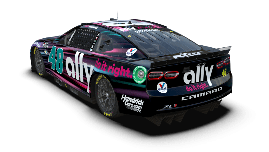 The black nighttime design for Alex Bowman's No. 48 Ally Chevrolet.