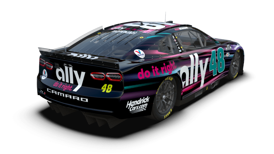 The black nighttime design for Alex Bowman's No. 48 Ally Chevrolet.
