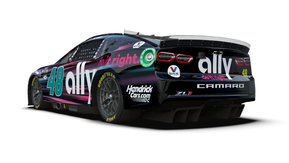 The black nighttime design for Alex Bowman's No. 48 Ally Chevrolet.