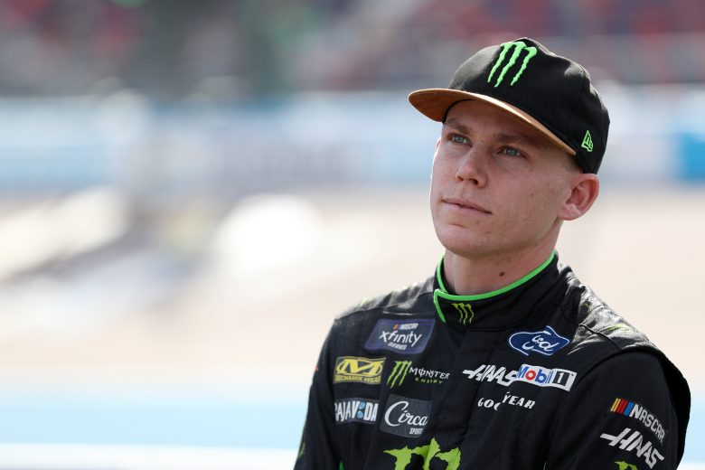 Riley Herbst prepares to race at Phoenix