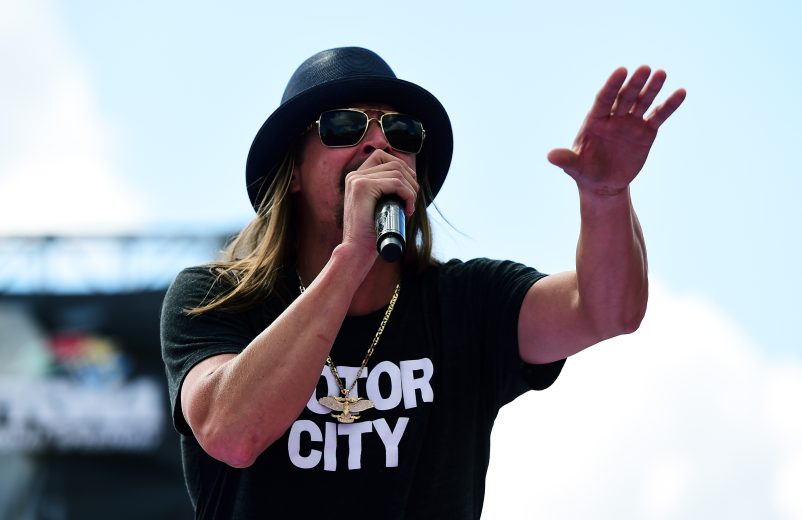 DAYTONA BEACH, FL - FEBRUARY 22: Recording artist Kid Rock performs prior to the NASCAR Sprint Cup Series 57th Annual Daytona 500 at Daytona International Speedway on February 22, 2015 in Daytona Beach, Florida. (Photo by Robert Laberge/Getty Images)