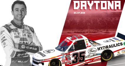 chase elliott graphic with his truck for daytona