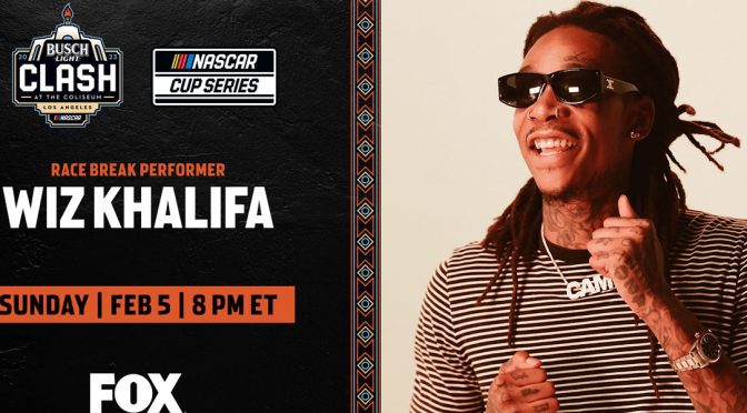 Wiz Khalifa to perform during race break at NASCAR’s Busch Light Clash