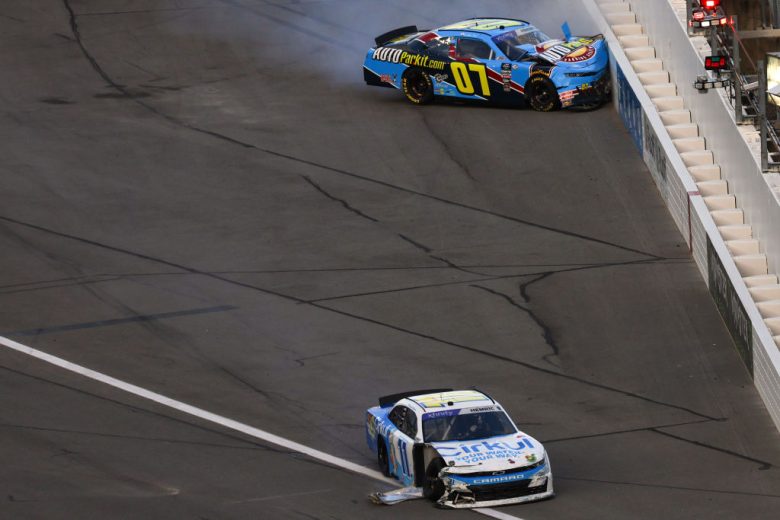 Perkins and Hemric crash
