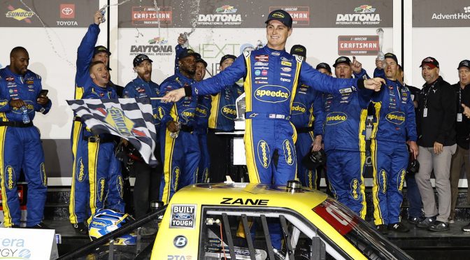 Zane Smith wins rain-shortened Craftsman Truck Series season opener at Daytona