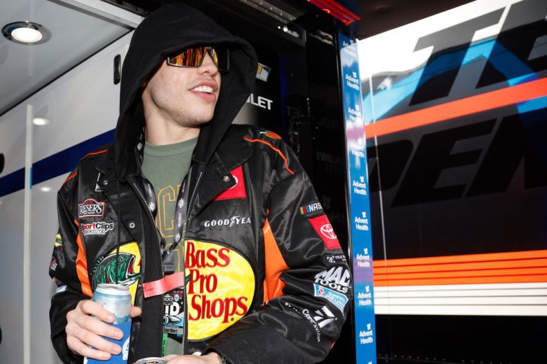 Pete Davidson poses at Daytona