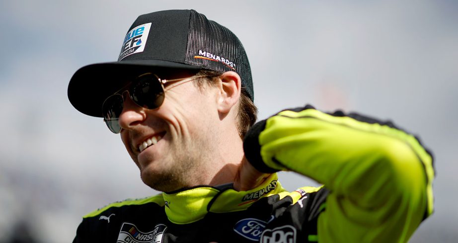 Ryan Blaney smiles on pit road at Daytona