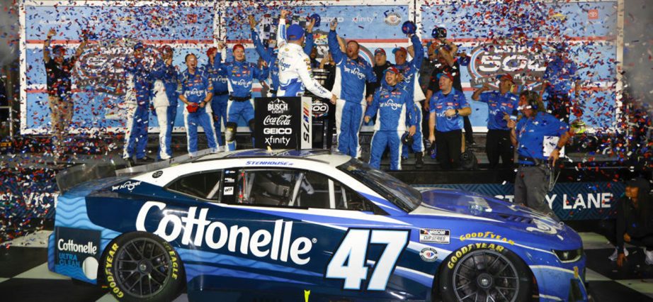 Stenhouse celebrates in victory lane
