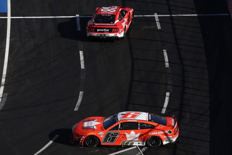 Brad Keselowski spins