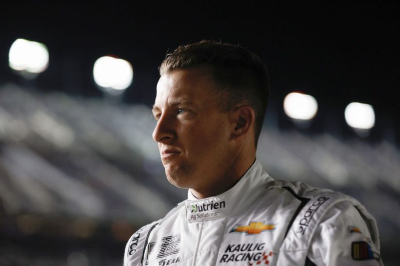 AJ Allmendinger looks onward at Daytona International Speedway.
