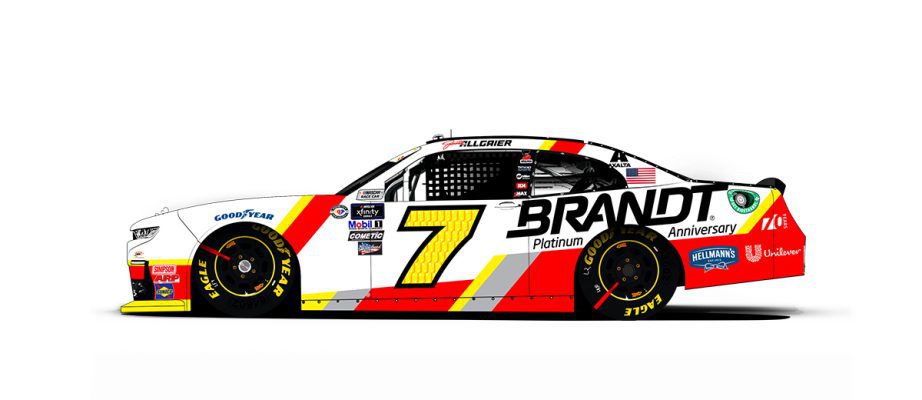 Justin Allgaier's No. 7 BRANDT Chevrolet.