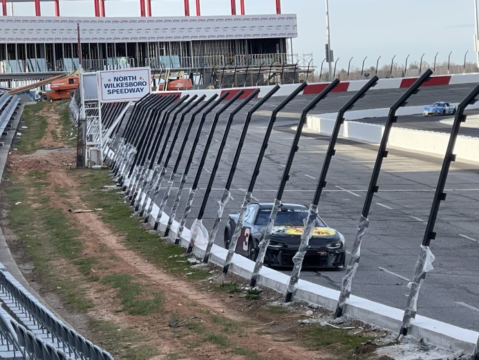 Austin Dillon drives into Turn 1 at North Wilkesboro during testing