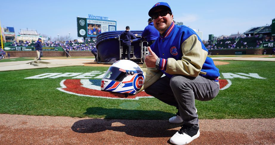 Kurt Busch visits Wrigley Field
