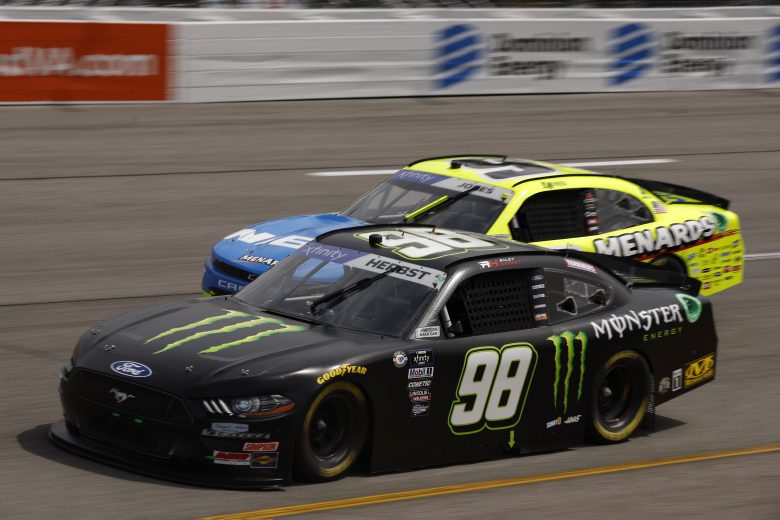 Riley Herbst and Brandon Jones race at Richmond