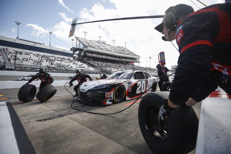John Hunter Nemechek makes a pit stop at Richmond