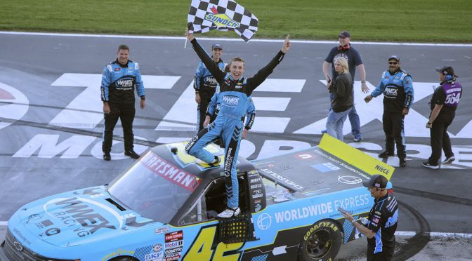 Carson Hocevar finds magic in NASCAR Overtime, wins at Texas
