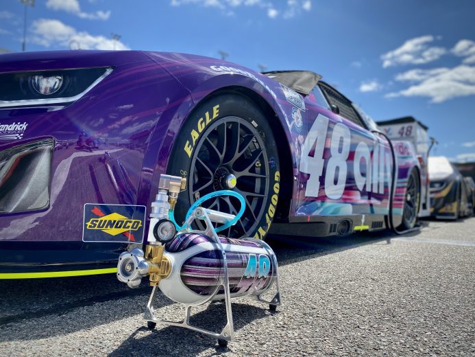 Alex Bowman's car sits at the ready at Richmond