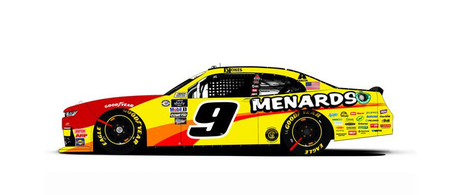 Brandon Jones' No. 9 Chevrolet.