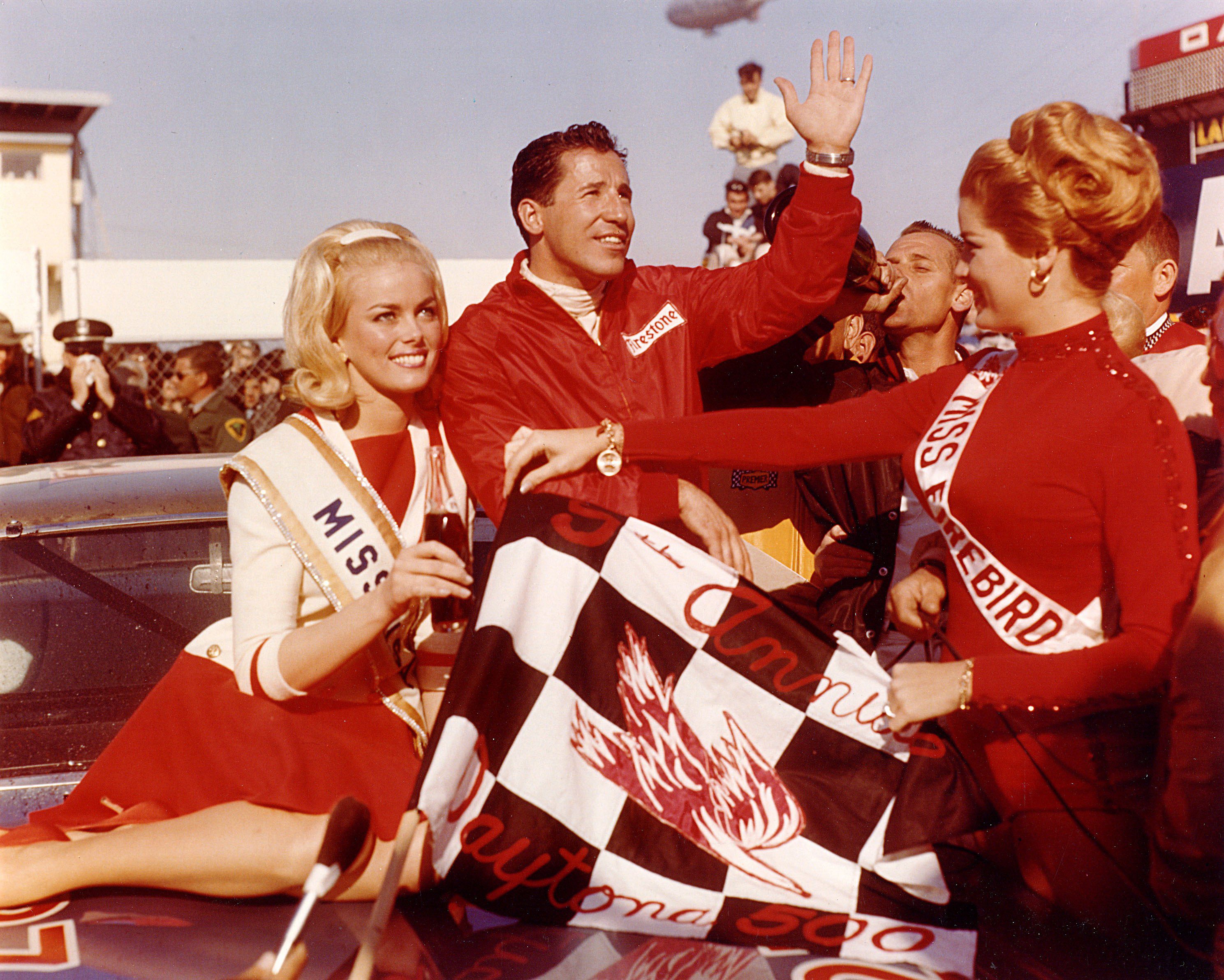 DAYTONA BEACH, FL - FEBRUARY 26, 1967: Mario Andretti led the final 33 laps of the 1967 Daytona 500 to collect his first and only NASCAR Cup Series win, which came in only his seventh start. (Photo by ISC Archives/CQ-Roll Call Group via Getty Images)