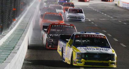 Zane Smith leads in wet-weather conditions at Martinsville