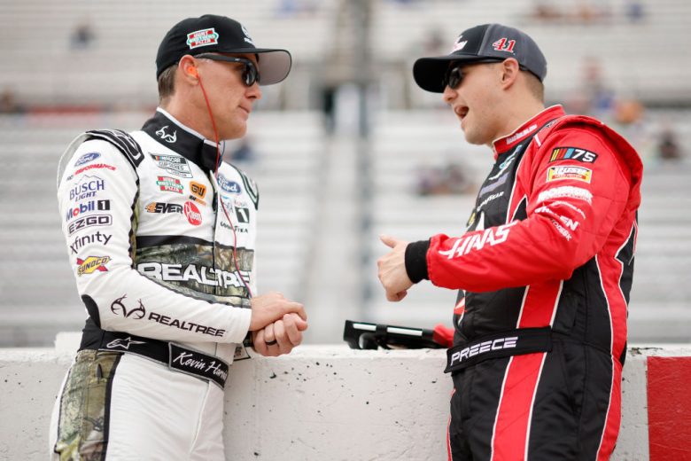 Kevin Harvick and Ryan Preece talk.