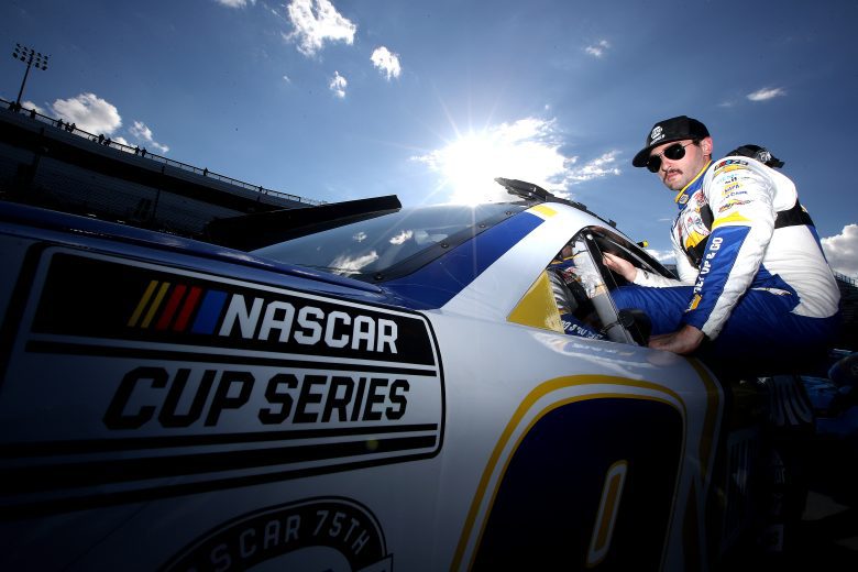 Chase Elliott climbs into his car at Martinsville