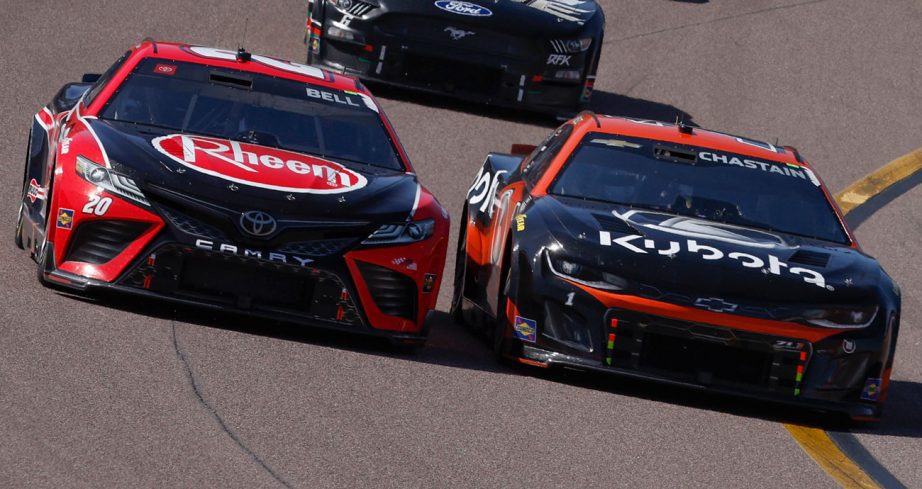 Christopher Bell and Ross Chastain race at Phoenix