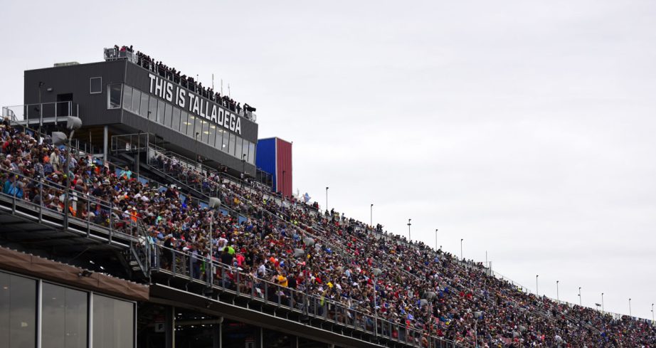 A view of the packed grandstands at Talladega.