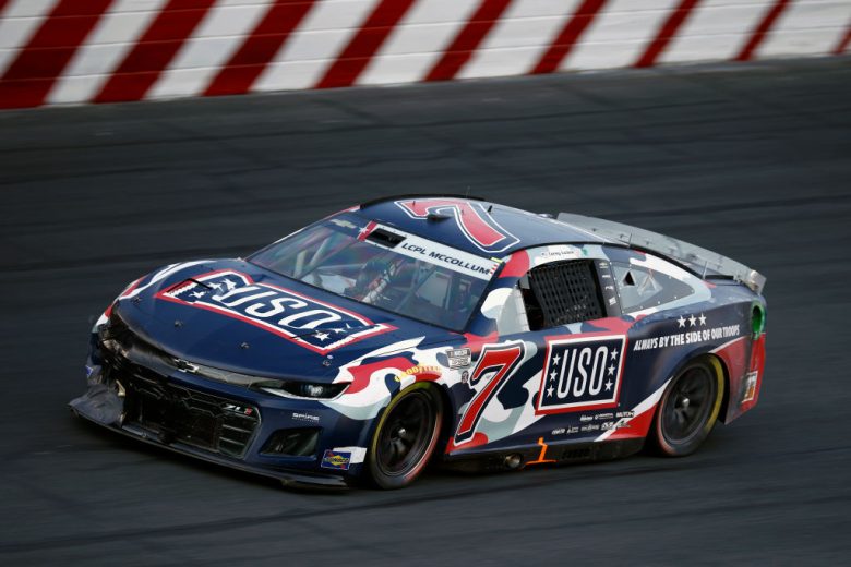 Corey LaJoie drives at Charlotte