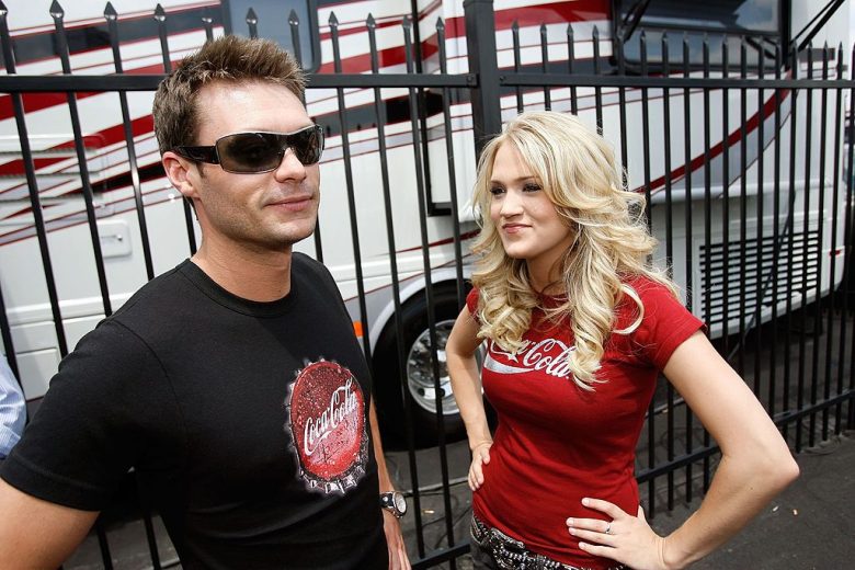 Ryan Seacrest and Carrie Underwood at Charlotte