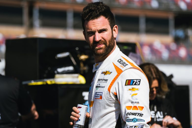 Corey LaJoie looks on