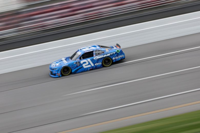 Austin Hill drives at Talladega