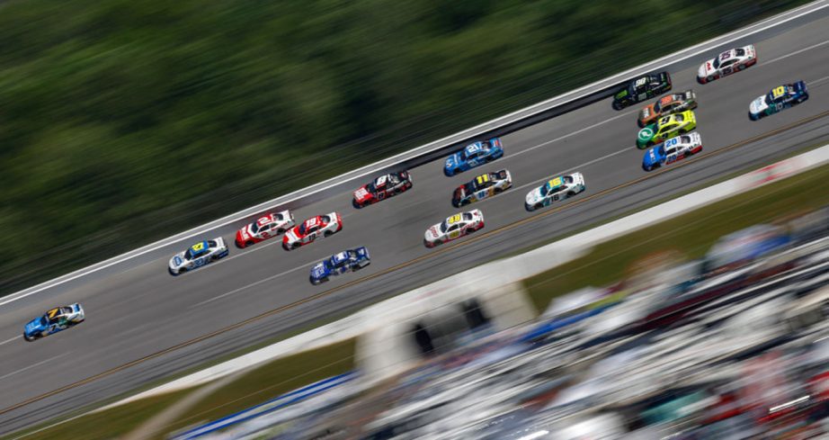 Xfinity cars race at Talladega