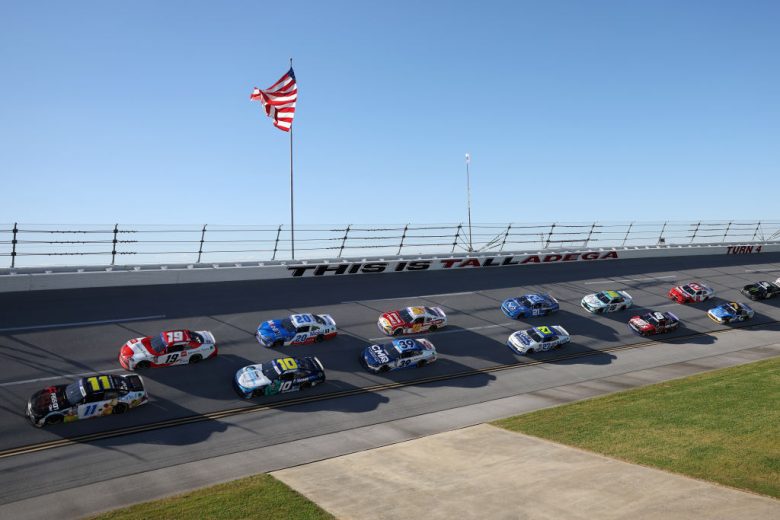 Xfinity cars race at Talladega