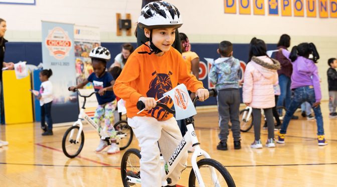 Chicago Street Race, The NASCAR Foundation deliver bikes to eight Chicago Public Schools in partnership with All Kids Bike