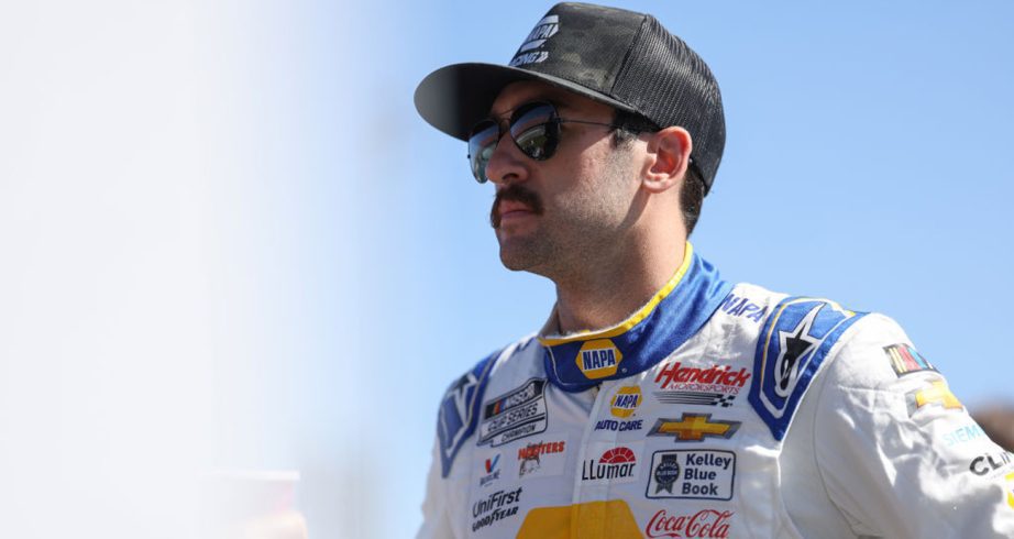 Chase Elliott during qualifying at Talladega