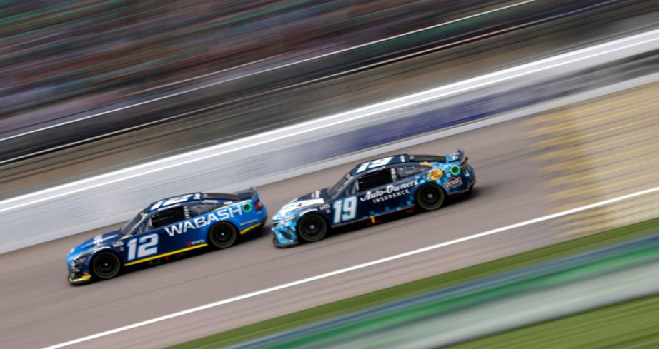 Ryan Blaney and Martin Truex Jr. drive
