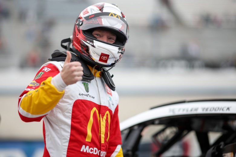 Tyler Reddick gives a thumbs up