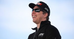 Brad Keselowski poses for photo.