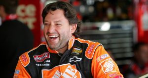 Tony Stewart laughs.