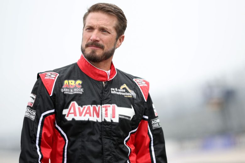 JJ Yeley looks onward.