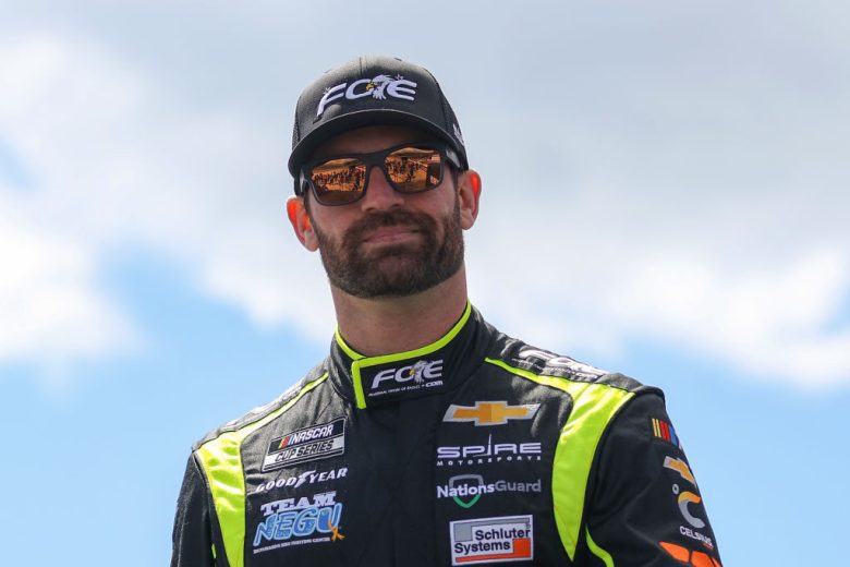 Corey LaJoie looks onward.
