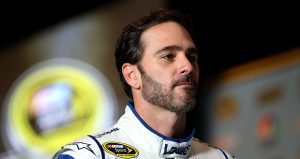 Jimmie Johnson looks onward.