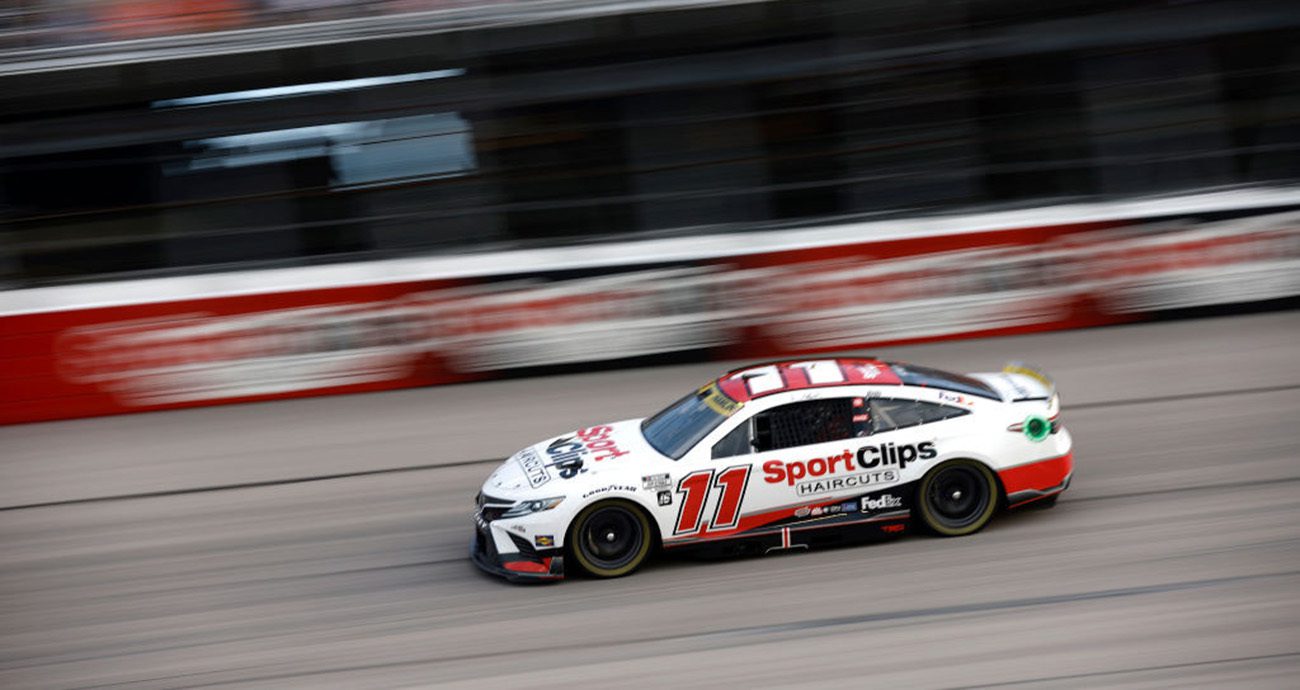 Denny Hamlin races around Darlington